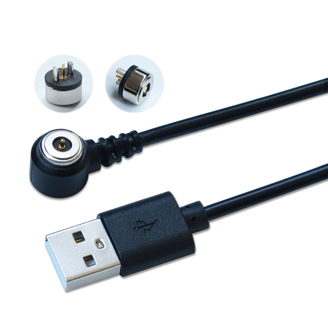 2A Fast Charging Magnetic USB Pogo Pin Cable with Pure Copper Conductor and PVC Jacket for Camera Use