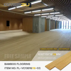 Plancher en bois de bambou d'ingénierie commerciale Nature Texture Thermo Bamboo Flooring Bamboo Parkett Flooring