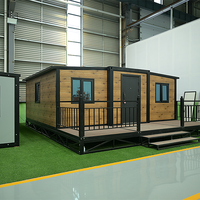 Maison conteneur préfabriquée mobile, personnalisable et extensible, en acier léger, coupe-vent, pour logement touristique, avec salle de bain, 20 pieds, 40 pieds, à montage rapide