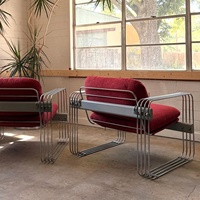 Vente directe d'usine, fauteuil artistique en acier inoxydable Baohaus, canapé de loisirs personnalisé, possibilité de personnalisation