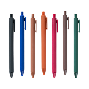 Bedrukte logo macaronkleurige gelinkt pen 0.5mm zakelijke handtekening plastic schrijfwaren bedrukbare zwarte inkt promotionele geschenkpen - Product Image 1