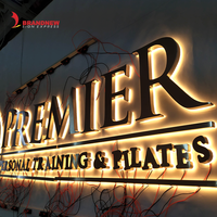 BRANDNEWSIGN Fabricant Enseignes Murales Lumineuses 3D LED Extérieures en Acier Inoxydable sur Mesure pour Entreprises