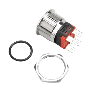 20Amp IP65 Waterproof 22mm Metal <strong>Push</strong> <strong>Button</strong> <strong>Switch</strong> Self-Locking With Blue Light <strong>Switch</strong> <strong>Button</strong> for Equipment - Product Image 2