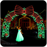 Arc de visite de Noël grand motif 3d lumières LED arc pour spectacle d'éclairage dans le parc, le jardin ou la place