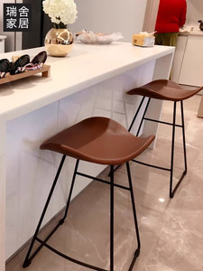 <span class=keywords><strong>Tabouret</strong></span> de bar en <span class=keywords><strong>fer</strong></span> <span class=keywords><strong>forgé</strong></span> au design minimaliste moderne pour la maison, le restaurant, le salon - Qualité commerciale, hauteur non réglable - Product Image 3