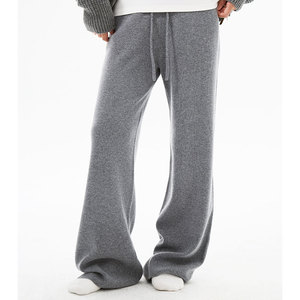 Pantaloni in Pura <span class=keywords><strong>Lana</strong></span> Merino Lavorati a Maglia per <span class=keywords><strong>Donna</strong></span>, 12GG 535g, Servizio OEM, Colore Unico, Vendita all'Ingrosso/Personalizzati con Basso MOQ - Product Image 4