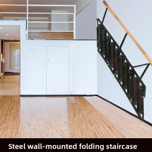 Échelle pliante murale en acier, style minimaliste moderne, pour usage domestique intérieur, échelle de <span class=keywords><strong>grenier</strong></span> latérale - Product Image 2