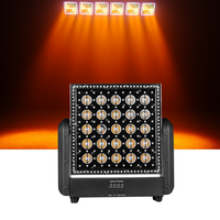 Projecteur de scène LED RVBW 4-en-1 matriciel 5x5 super lumineux à tête mobile avec anneau halo pour discothèque, boîte de nuit, théâtre, spectacle musical