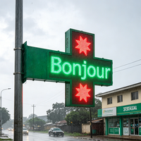 Module LED multifonctionnel CBD, écran LED extérieur RGB, affichage LED pour pharmacie, signalisation LED animée pour pharmacie