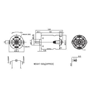 Motores Micro PMDC PrimoPal de 10200~11000 rpm, 90~150 V, Motor <span class=keywords><strong>El</strong></span>éctrico de CC con Imán Permanente y Mini Escobillas de Carbón para Máquina de Coser - Product Image 5
