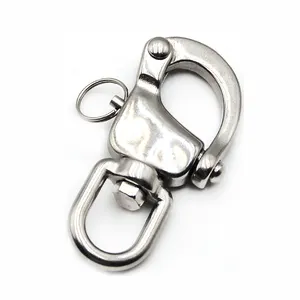 Heavy Duty Factory Stainless Steel 304/316 Safety Lifting Quick Release High Polished Marine Hardware Fixed Snap Shackle