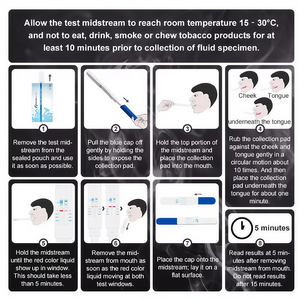 อุปกรณ์ทดสอบปัสสาวะ/น้ำลายทำจากพลาสติกแบบใช้ในบ้านถ้วยทดสอบยาหลายขั้นได้รับการรับรอง CE ISO - Product Image 6