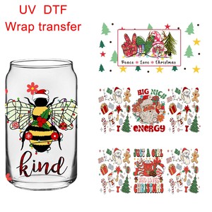 Nuevo producto personalizado de fábrica, envolturas de <span class=keywords><strong>taza</strong></span> UV DTF listas para enviar, pegatinas navideñas, calcomanías, envolturas de <span class=keywords><strong>taza</strong></span> UV DTF de 16oz, transferencias para tazas - Product Image 2
