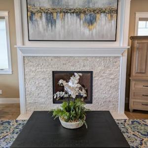 Œuvres d'art abstraites entièrement faites à la main, peinture à l'huile peinte à la main, art mural encadré pour la décoration de chambre à coucher ou d'hôtel de style shabby chic - Product Image 4