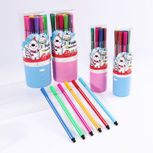 Bolígrafos de colores de acuarela de tinta no tóxica de secado rápido Foska con punta de 1mm para niños adolescentes o cualquier persona con paquete de tubo de tambor transparente - Product Image 5