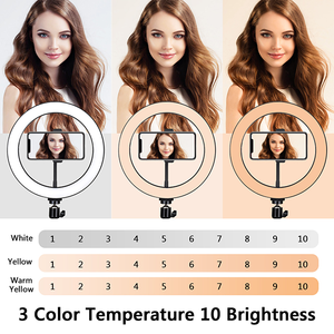 ไฟวงแหวน LED สำหรับถ่ายภาพเซลฟี่แบบมืออาชีพอุปกรณ์ไ<span class=keywords><strong>ล</strong></span>ฟ์โคมไฟเติมวงแหวนพร้อมขาตั้งขาตั้งกล้อง - Product Image 2