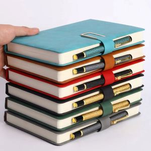 Wholesale High-End A5 Hardcover Notebook Custom <b>Creative</b> Color Leather Thermal Binding Magnet Button Travel Office Business - Product Image 1