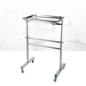 Carrito de acero inoxidable de alta calidad y grosor para salones de belleza y dentistas, carrito de almacenamiento de un solo y doble poste. - Product Image 2