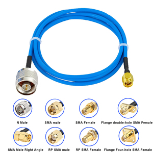 สาย RG405โคแอ็กเชียล N ตัวผู้กับขั้วต่อ RF ตัวผู้ตัวเมีย SMA ประกอบสายต่อ RF แบบยืดหดได้50Ohm สูญเสียสัญญาณต่ำ - Product Image 2
