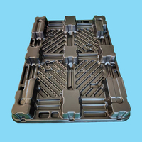 Paleta de Plástico de Alta Resistencia YZG, Personalizada, Industrial, Duradera, de HDPE, con Nueve Patas, Grosor de 3mm/2mm/1mm, para Almacenamiento y Envío en Almacenes