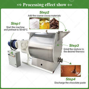 Machine à concher et à raffiner le cacao industrielle 4,5 kg, mélangeur de chocolat pour raffinage à billes - Product Image 5