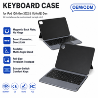 Étui clavier magnétique haut de gamme OEM pour iPad 10e génération 2022 et iPad A16 11 pouces avec trackpad intégral, connecteur intelligent et support multi-angles
