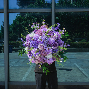 Excellent Quality 50cm purple Rose <b>Flower</b> Ball Centerpiece for Wedding Party Table Decor - Product Image 1