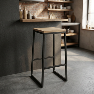 Repose-pieds de tabouret de bar commercial en fer métallique, style industriel moderne et durable, pour usage domestique - Product Image 3