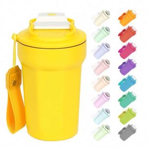 Tasse à café en acier inoxydable de qualité alimentaire, grande tasse de voyage blanche personnalisable de 20 oz avec soucoupe, idéale pour la Saint-Valentin - Product Image 3