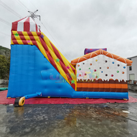 Château gonflable géant pour enfants, terrain de jeux gonflable extérieur avec toboggan, thème Candyland
