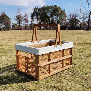 Folding Vegetable Fruit Cheap Wholesale <b>Plastic</b> Collapsible Picnic Mini Shopping <b>Basket</b> - Product Image 6
