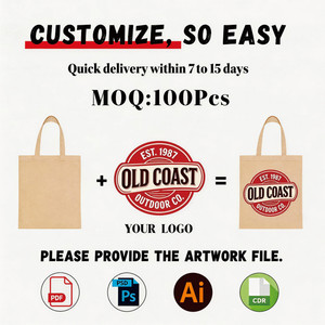 Grands sacs fourre-tout en toile imprimés personnalisés pour épicerie en coton Sacs à provisions brodés recyclables avec logo - Product Image 3