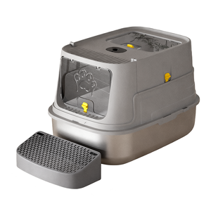 Grande <span class=keywords><strong>litière</strong></span> <span class=keywords><strong>pour</strong></span> <span class=keywords><strong>chat</strong></span> en acier inoxydable, armoire, plante, <span class=keywords><strong>litière</strong></span> <span class=keywords><strong>pour</strong></span> <span class=keywords><strong>chat</strong></span> en acier inoxydable, fermée, nettoyage facile - Product Image 1