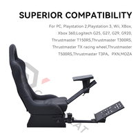 Simulateur de course pliable GY014, cockpit de jeu de simulation de course, chaise de simulateur de conduite pour PC Logitech G25 G27 G29 Thrustmaster Playstation