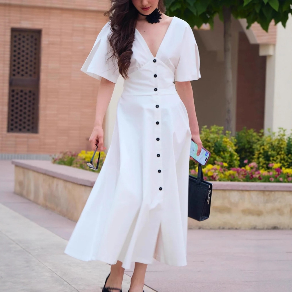 open lace back dress LOOBIS Women's Casual 2024 White Cami Dress Crepe Neck Maxi Dress, X-Small  at Amazon Women's Clothing store