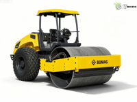 Rouleau vibratoire à tambour unique BOMAG BW213 de 13 tonnes d'occasion, conforme aux normes EPA |   Compacteur de sol EURO 5 avec moteur 110 kW et pompe à roulement