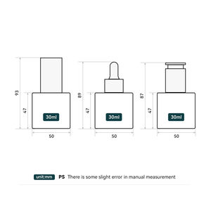 Emballage de sérum cosmétique de luxe 30 ml, flacons en verre uniques avec bouton-poussoir givré, flacons compte-gouttes pour huile essentielle - Product Image 6