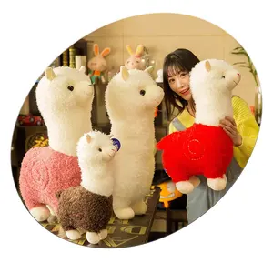 Toptan Alpaca peluş oyuncaklar çoklu boyutları ucuz çorap doğum günü hediyesi dolması hayvanlar yumuşak peluş oyuncaklar koyun küçük kuzu