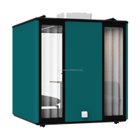 Cabine de réunion acoustique insonorisée Comine moderne pour quatre personnes, idéale pour les réunions d'équipe, les hôtels et les entrepôts