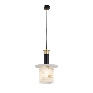 Chinese Style Natural Marble Pendant <b>Light</b> YS006 Round LED Warm <b>Light</b> Bedroom Hotel Restaurant Bar Counter Single Head - Product Image 5