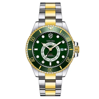 Montres de plongée lumineuses en acier inoxydable, avec affichage 24 heures et calendrier, conçues et produites en usine pour la marque des clients