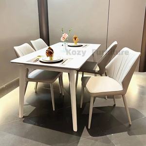 Table à manger et table d'écriture moderne en marbre <span class=keywords><strong>KOZ</strong></span> pour hôtel, atelier, usage domestique - Product Image 4