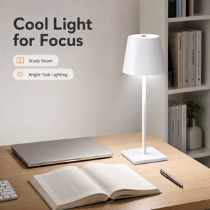 Boyid Modern Design USB Rechargeable LED <strong>Table</strong> Lamp 3-Color Night <strong>Light</strong> with Eye Protection for Home Hotel Bar Base - Product Image 5