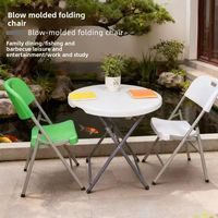 Chaises de camping pliantes en PE moulé par soufflage, robustes, pour usage extérieur, plage et marché, avec dossier haut, mobilier d'extérieur
