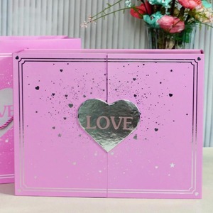 โรงงานผลิตกล่องของขวัญกระดาษแข็งสีชมพูระดับไฮเอนด์สำหรับวันวาเลนไทน์ ขายส่งบรรจุภัณฑ์ช็อกโกแลต สามารถปรับแต่งได้ตามความต้องการ - Product Image 4