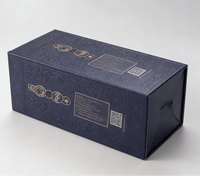 Caja de Regalo Ecológica de Alta Gama con Cierre Magnético y Relieve Profundo, Envase Rígido de Cartón para una Sola Botella de Whisky