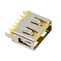 Connecteur de charge USB 2.0 à montage vertical sur circuit imprimé, type A, 5 broches, femelle, haute intensité 3A/5A, SMT