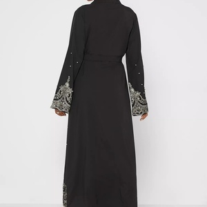 1684 #   Abaya élégante de luxe brodée de perles pour le Ramadan à Dubaï – Vêtements islamiques modestes pour femmes musulmanes - Product Image 5