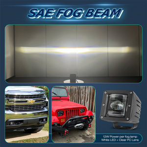 Feux antibrouillard avant à LED <span class=keywords><strong>de</strong></span> 3 pouces blancs et jaunes, conformes à la norme SAE J583, homologués pour la circulation routière, pour voitures et camions - Product Image 3