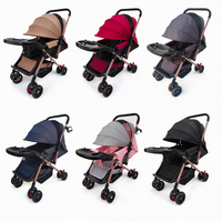 Poussette bébé légère, compacte, pliable, pour voyager, avec poignée réversible, pliage à une main, pour enfants jusqu'à 3 ans